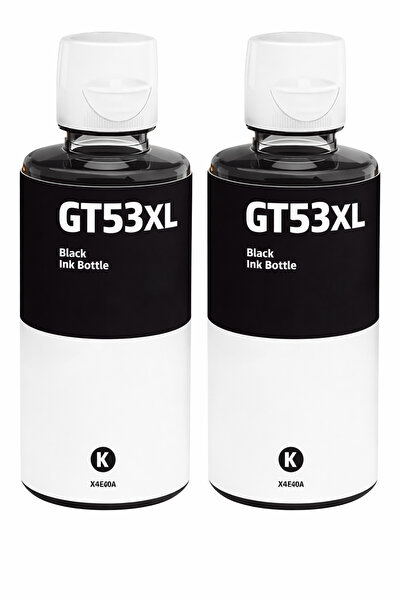 HP Gt53xl Ink Tank Ikili Siyah Kartuş Dolum Mürekkep Setigt53xl-gt52-316310-b...