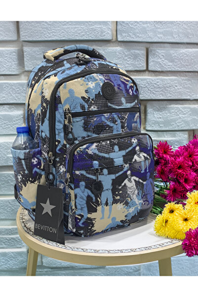 Bevitton Водовідштовхувальний шкільний рюкзак Unisex Шкільний рюкзак A3113 Синій