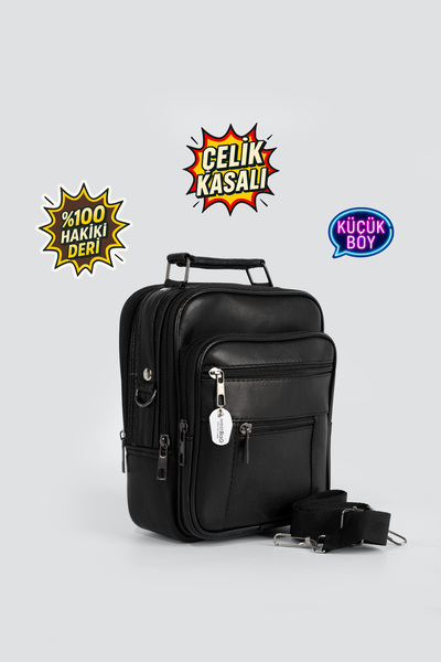 westbag Muški crni čelični kofer Prava koža ruke i Torba za rame Podesiva tra...