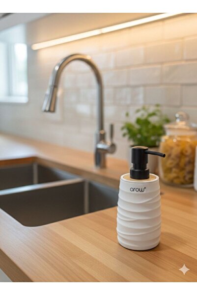 zaTen Pazar Акрилен дозатор за течен сапун с детайли от бамбук