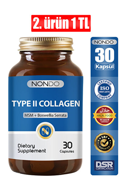 Nondo Tip 2 Kolajen 30 Kapsül ( Msm Akgünlük Ekstresi Type 2 Collagen )