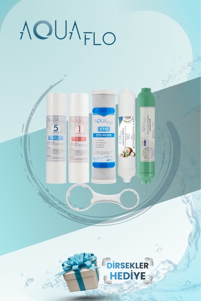 AQUAFLO Açık Kasa Su Arıtma Cihazı 5li Alkalin Filtresi (AK-5-ALK)