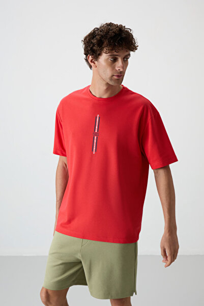 AIR JONES Ανδρικό μπλουζάκι με στάμπα Fiesta Cotton Thick Surface Texture Ove...