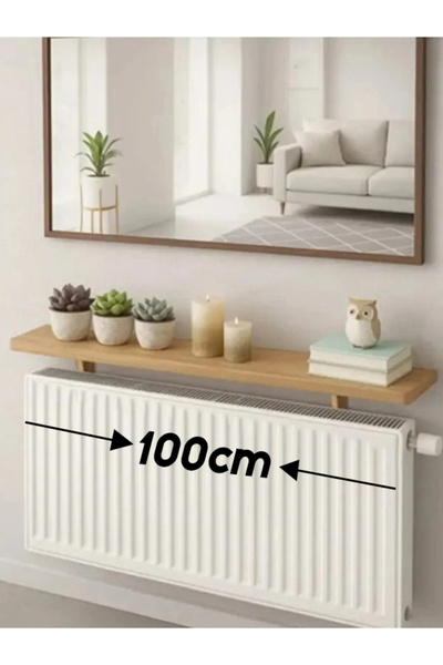 MZ Ahşap Petek Üstü Raf Uçan Raf Atlantik çam Rengi 16x100 cm