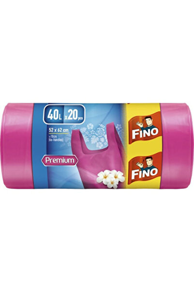 Fino Cleaning bags with handles 40 L purple HD 20 pieces/roll