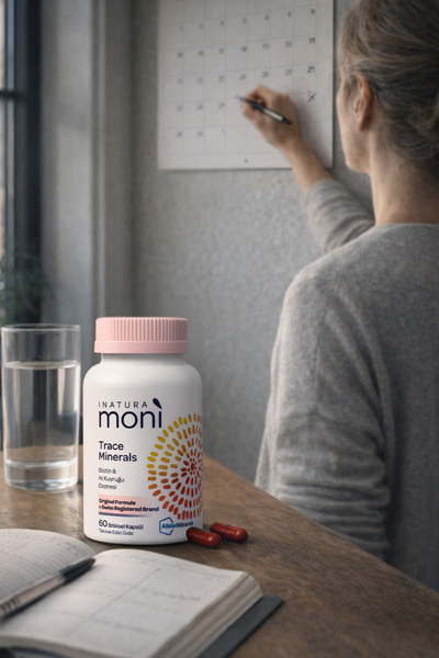 Moni Vitamins Trace Minerals Biotin 5000, Chromium, Zinc, Selenium, Horsetail 60 Vegan Capsules