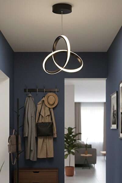 Genel Markalar Kleos Siyah Kasa,beyaz Led Işıklı Salon,antre,mutfak Için Mode...