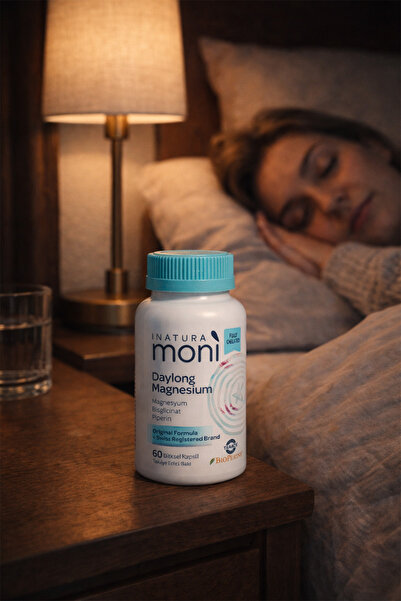 Moni Vitamins Moni Daylong Magnesium Magnezyum Bisglisinat, Magnezyum Sitrat, B6 Vitamini, Piperin 60 Vegan Kapsül