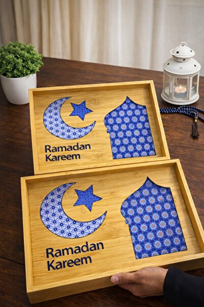 LUXURIOUS TRAY Elegant wooden tray set with a glass base – a taste that will ...