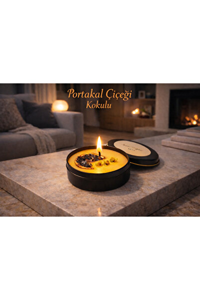 Humayra Portakal Çiçeği Kokulu Mum Teneke 75 Ml