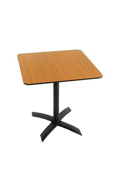 bistrodesign table with black aluminum legs, 12mm HPL top, 70x70 cm, D wood s...