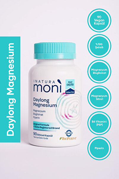 Moni Vitamins 90 Kapsül Moni Daylong Magnesium Magnezyum Bisglisinat, Magnezy...