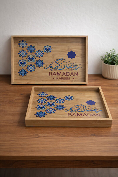 LUXURIOUS TRAY Elegant wooden tray set with a glass base – a taste that will ...