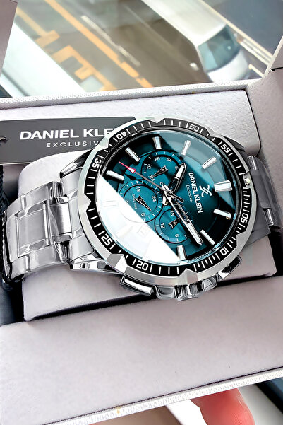 Daniel Klein ساعة يد رجالية من الفولاذ المقاوم للصدأ 3 Atm مقاومة للماء باللو...