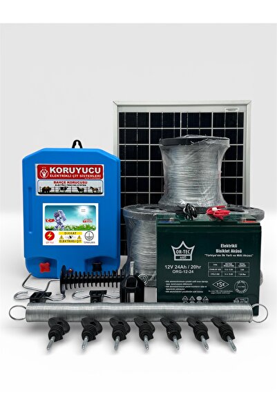 KORUYUCU ÇİT Koruyucu Elektrikli Çit Sistemi Domuz Ayı Kovucu Monokristal Gün...