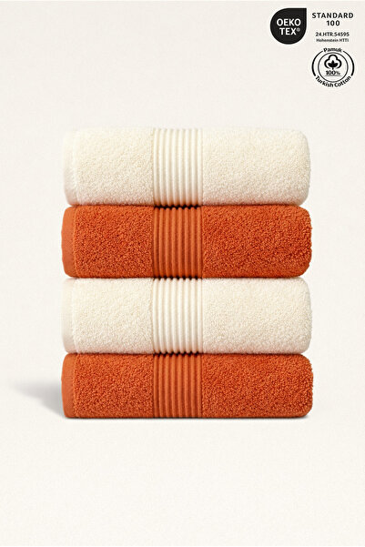 Ellaline Набір з 4 рушників для рук і обличчя, 100% бавовна, сертифікована, д...