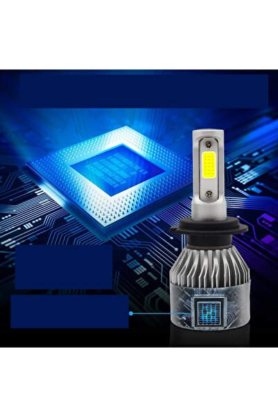 Xenon Mini Zenon H7 Led 2 Adet Şimşek Etkili Led Zenon 8000 Lümen 38 W Süper Güçlü Beyaz Işık