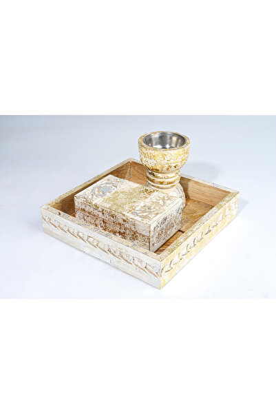 The Artistic Jewel طقم مبخرة مع صندوق وصينية