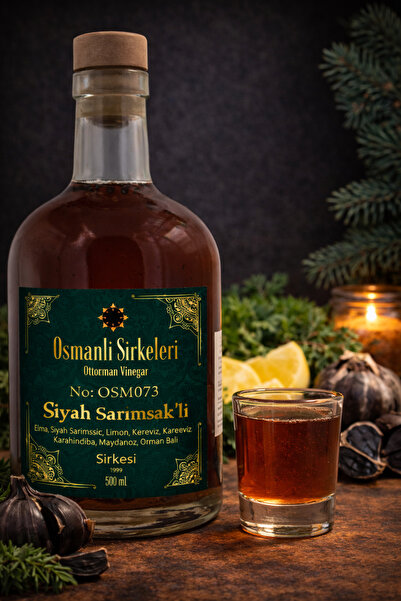 osmanlı sirkeleri OSM 073 SİYAH SARIMSAK’LI (Elma, S. Sarımsak, Limon, Kerevi...