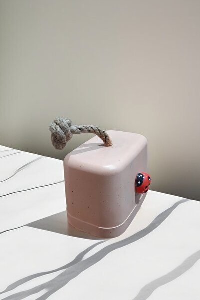 N NOXXO Brown Concrete Stopper - Decorative, Ladybug, Weight Door Buffer