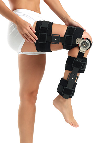 ORLEX Açı Ayarlı Diz Breysi (Butonlu) – Hareket Kontrollü Diz Desteği (58 CM)...