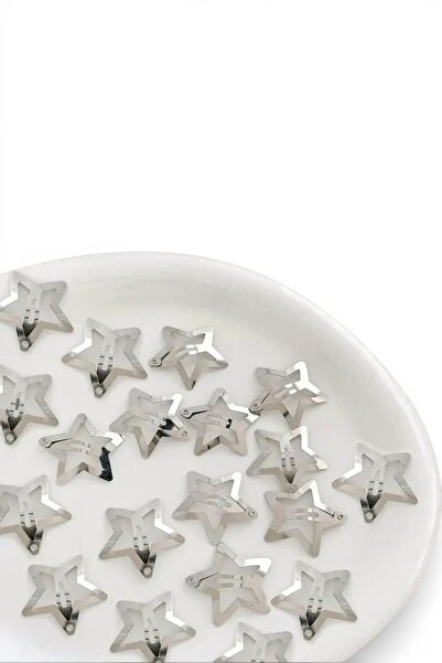 SHEKER HOME Girl's Snap Star Silver Buckle Set - 6 Pieces
