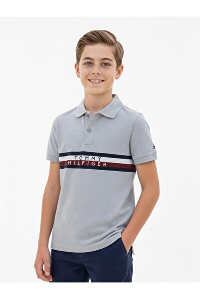 Tommy Hilfiger ORGANIC COTTON SIGNATURE TAPE JERSEY POLO KIDS