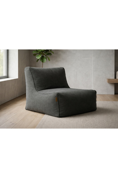 PATARA HOME Gri Lüx Velvet Puff Aktiviye Koltuğu & Yeni Nesil & Armut Koltuk ...