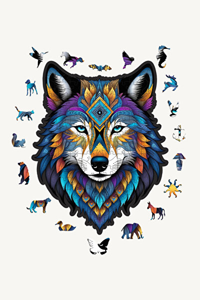 NCPUZZLES Özel Figürlü Ahşap Puzzle - KURT Small 29x23 cm YAP BOZ