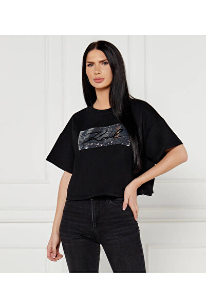 Karl Lagerfeld CU DOUĂ FEȚE BUMBAC DIN BUMBAC, CROIALĂ CROP