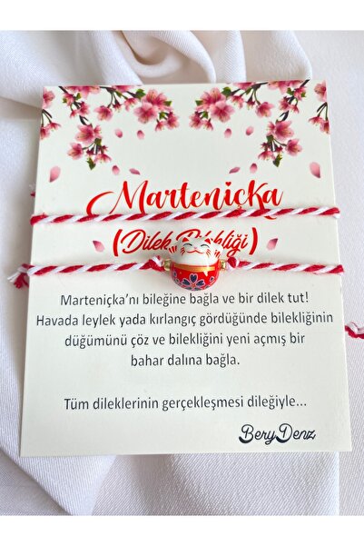 BeryDenz Maneki Neko (ŞANS KEDİSİ) Seramik Boncuklu Bileklik Şans Bilekliği