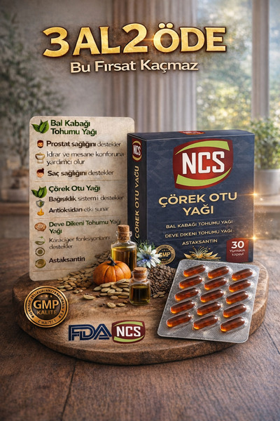 NCS Çörek Otu Yağı Bal Kabağı Deve Dikeni Astaksantin 30 Softgels