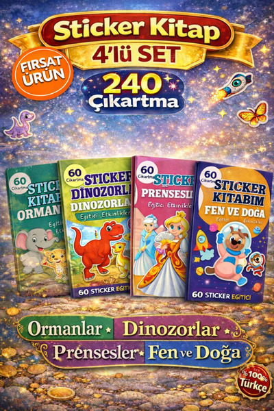 ANI OFİS KIRTASİYE A K 60 Sticker Book with Stickers – Educational Activity B...
