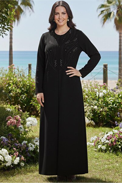 Alvina TAŞLI BÜYÜK BEDEN FERACELİ TAKIM 80073