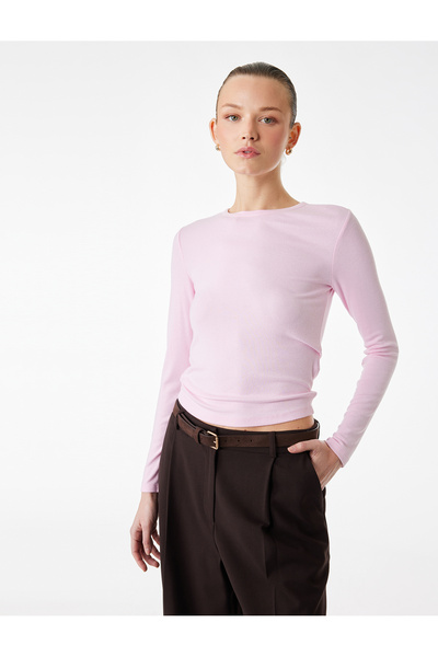 Koton Μπλουζάκι με μακριά μανίκια και λαιμόκοψη ποδηλάτου, σε στενή γραμμή