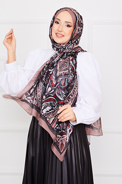 EBRUTESETTÜR شال حجاب منقوش بالباتيك -11