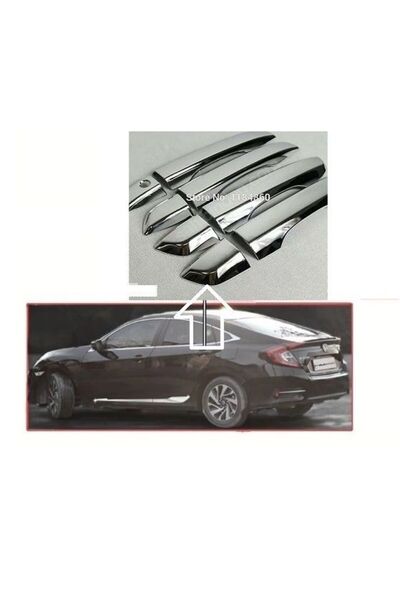 Honda Civic Uyumlu 2017 Fc5 Kapı Kolu Kromu 4 Parça Aynı Gün Kargolama