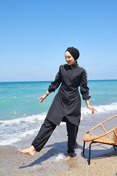 EBRUTESETTÜR Leopar Garnili Tesettür Mayo -134