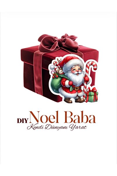Noel Baba Kendi Dünyanı Yarat -mini bahçe alçı figür boyama sukulent dekoratif hobi bahçesi