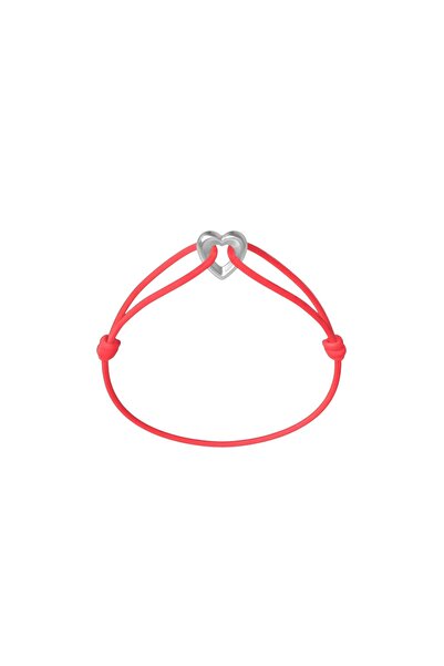 Wecord London سوار من خيط فضي على شكل قلب