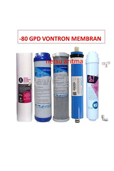 netsu arıtma -80 gpd Vontron Membranlı-Çift karbon, Açık Kasa Su Arıtma Cihaz...