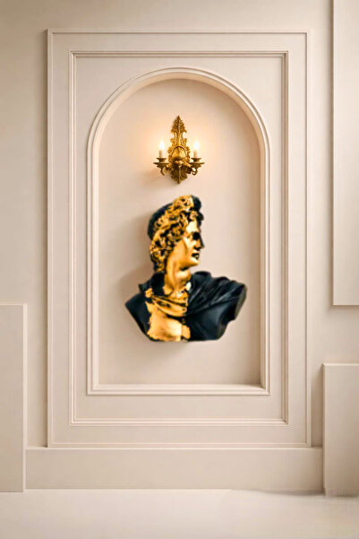 Yaratıcı sanatlar atölyesi Duvar Büstü Apollo Duvar Heykeli Dekoratif Asma Bü...