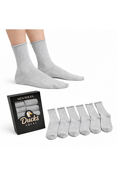 KaeLaurean Мъжки 6-пакет памучни чорапи без ластик, без шевове, гъвкави, с дъ...