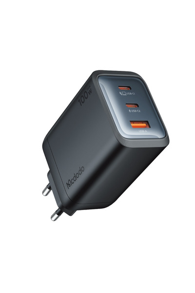 Mcdodo CH-0121 GaN Series 100W 2C1A Mini GaN Hızlı Şarj Cihazı EU Plug Siyah