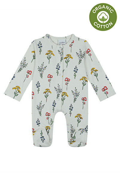 Antebies بدلة أطفال بناتي بأكمام طويلة ونمط زهور من الحديقة النباتية البيج ال...