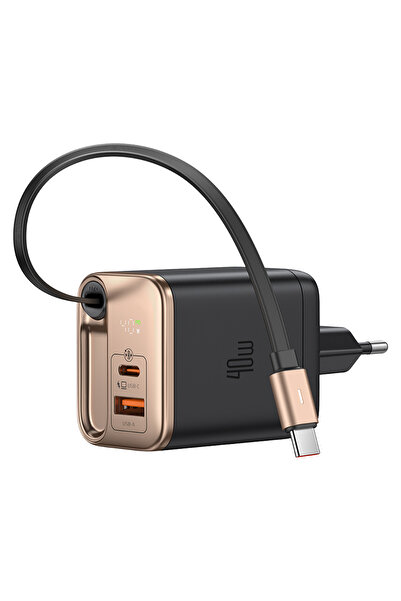 Mcdodo CH-4280 FreeGo 40W GaN Dahili Geri Çekilebilir Kablolu Hızlı Şarj Ciha...