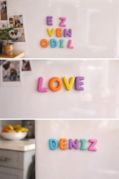 Sanii Kişiye Özel Seramik Harf Magnet | Buzdolabı Harf Magneti 1 Adet