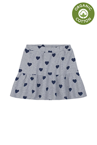 Antebies Organik Gri Melanj Kız Çocuk Etek