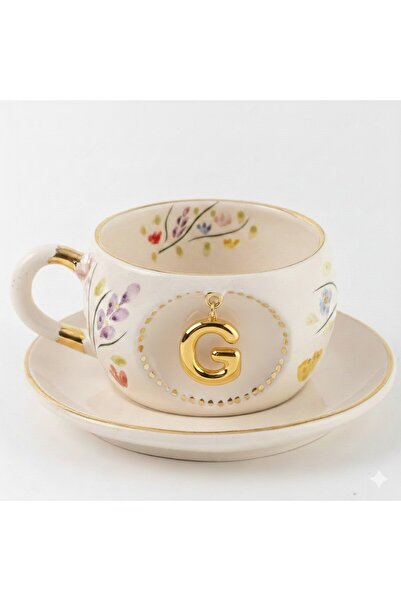 BSK Harfli Bahardalı Çay Fincanı G Harfi