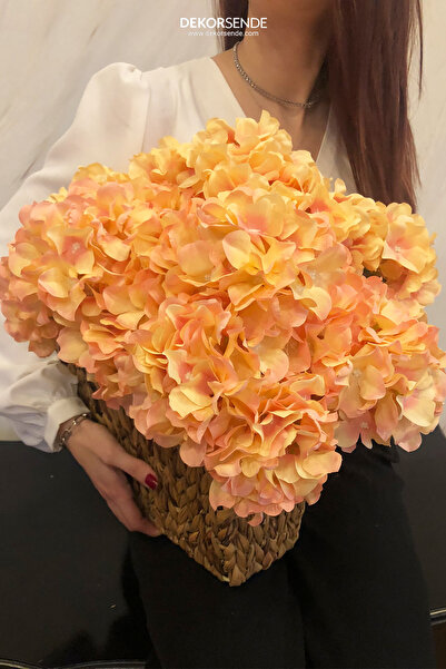 Dekorsende Yapay Ortanca Demeti Somon 45 Cm